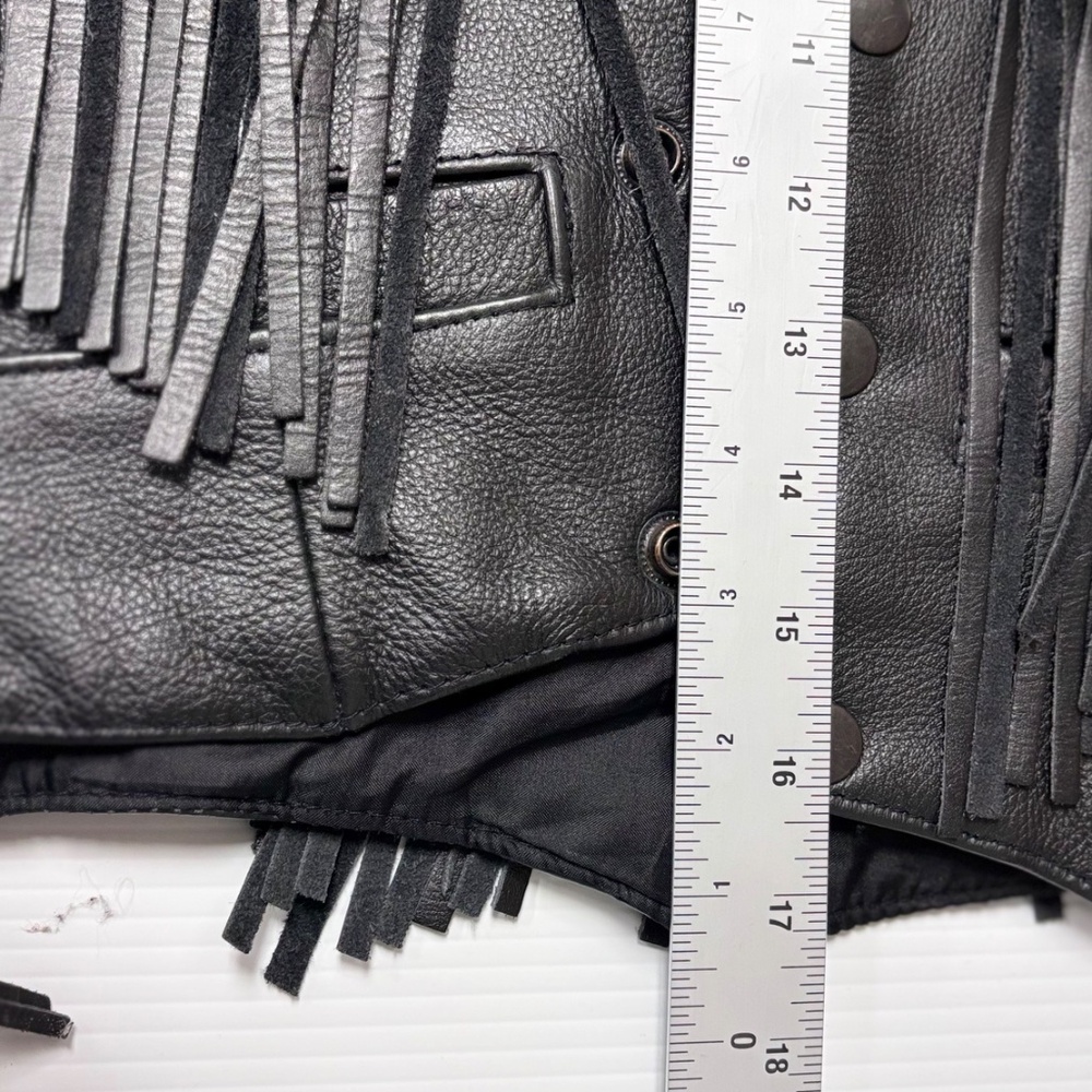 PRO-RIDER LADIES BLACK LEATHER MOTO/BIKER/WESTERN STYLE - Picture 6 of 8